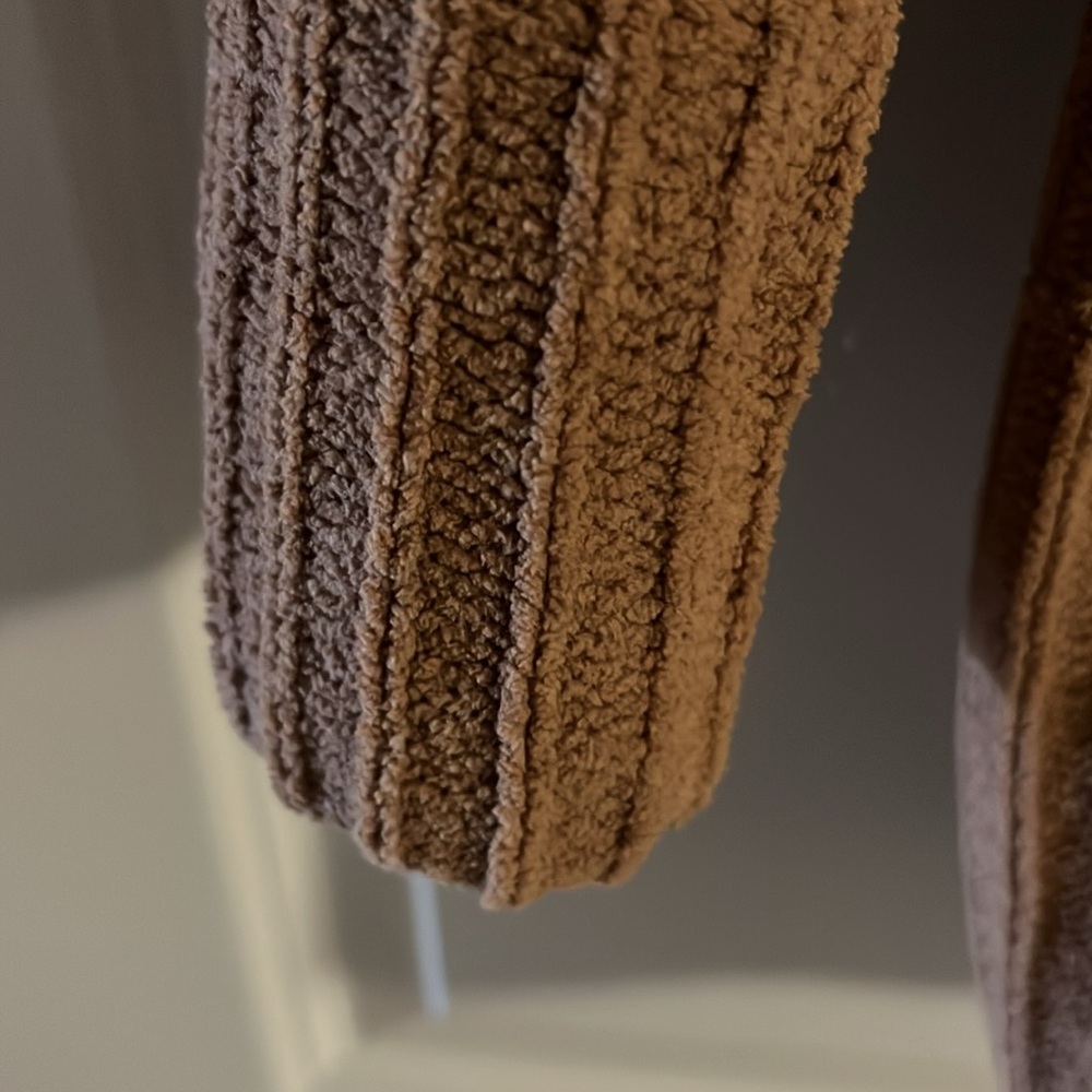 Brown Ribbed Knit Jacket--FLX - Picture 4 of 4